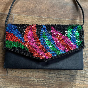 Women's Chateau Clutch Small Black Multi-color Clearance